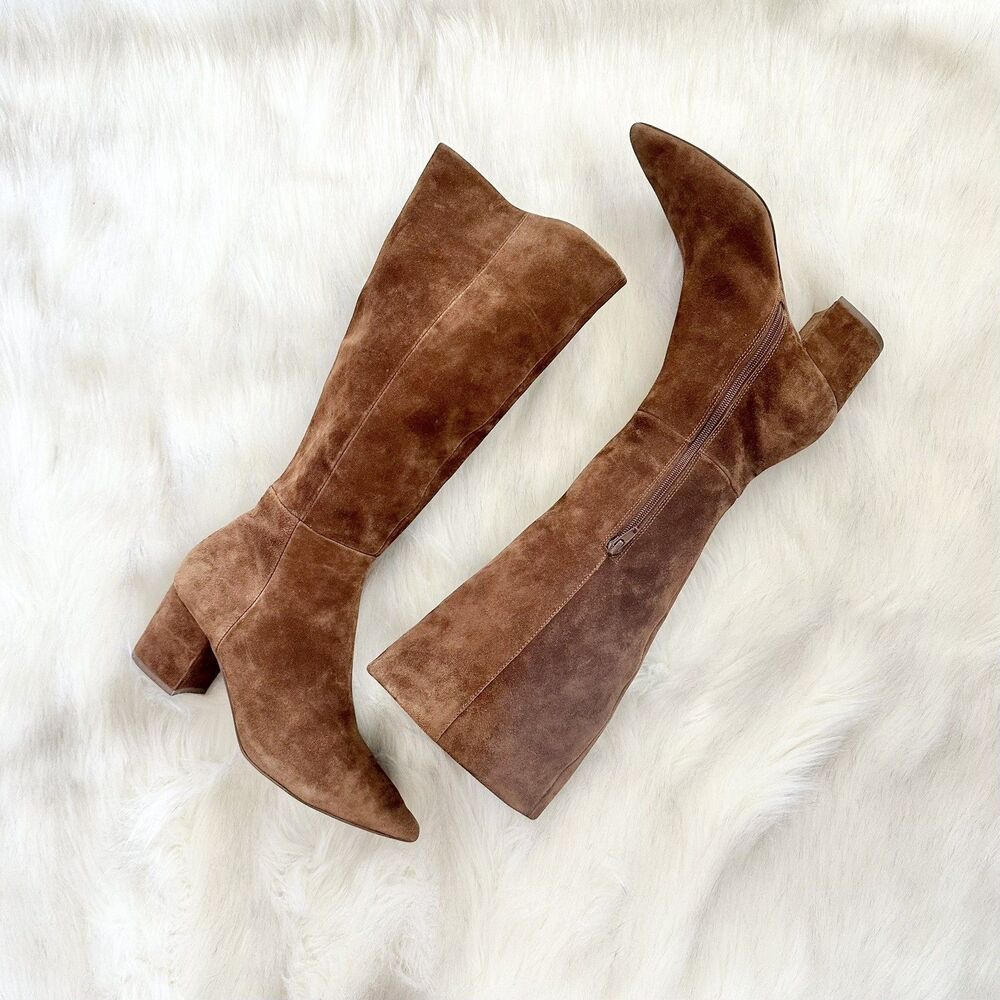 Steve Madden Forrest Women’s Brown Suede Pointed Toe Knee High Boots Size 8.5 - Picture 4 of 8